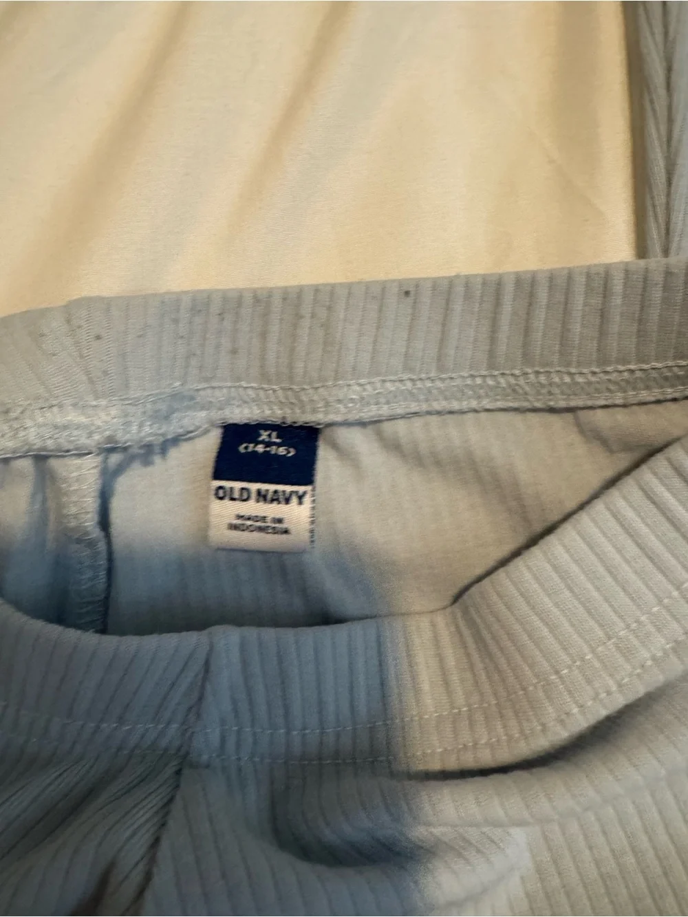 Old Navy Light Blue Ribbed Flared Leggings